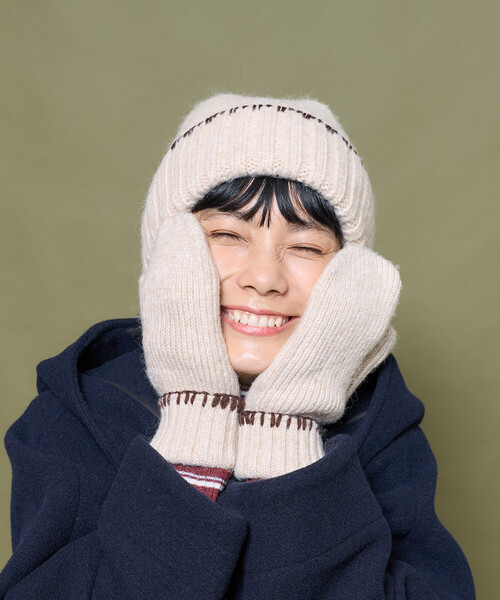 FREAK'S STORE（フリークスストア） 手袋 配色 ブランケットステッチ