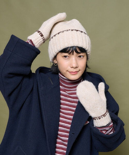 FREAK'S STORE（フリークスストア） 手袋 配色 ブランケットステッチ