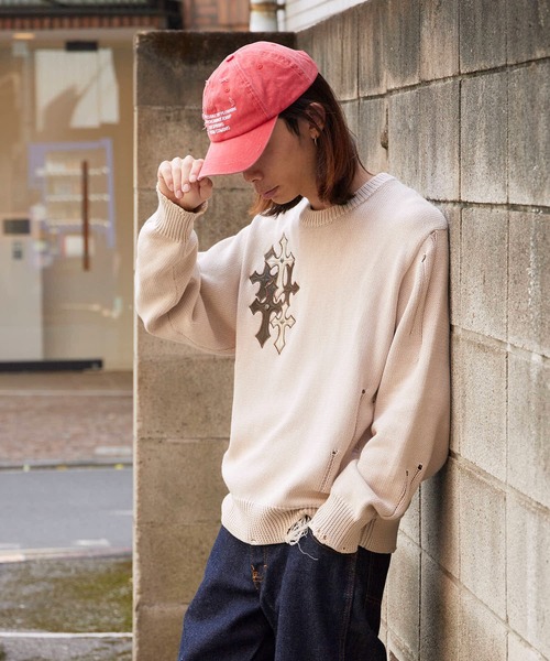 SUPPLIER（サプライヤー） セーター ニット Dietressed Multiple Cross