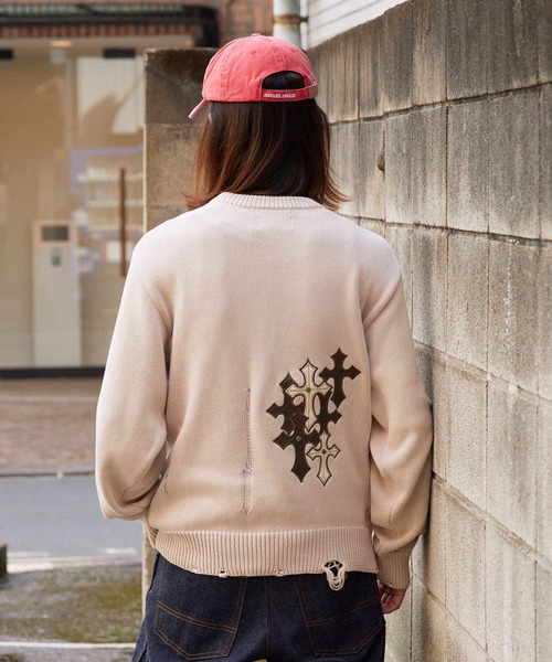 トップス 2025AW Eaphi LEATHER PATCH SWEATSHIRT 2025AW Eaphi