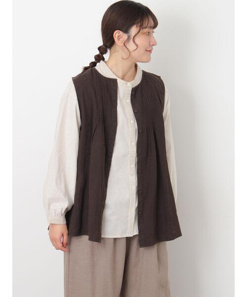 Samansa Mos2（サマンサモスモス） ベスト ジレ 「Cross×Linen