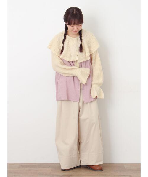 Samansa Mos2（サマンサモスモス） ベスト ジレ 「Cross×Linen