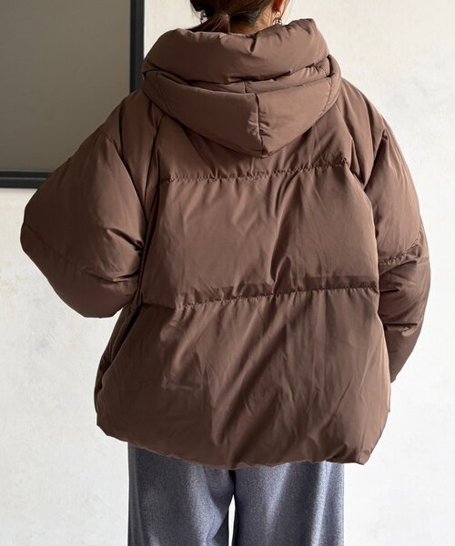 PINUE もちもちショートダウン　ブラウン　FREE PINUE もちもちショートダウン ブラウン FREE