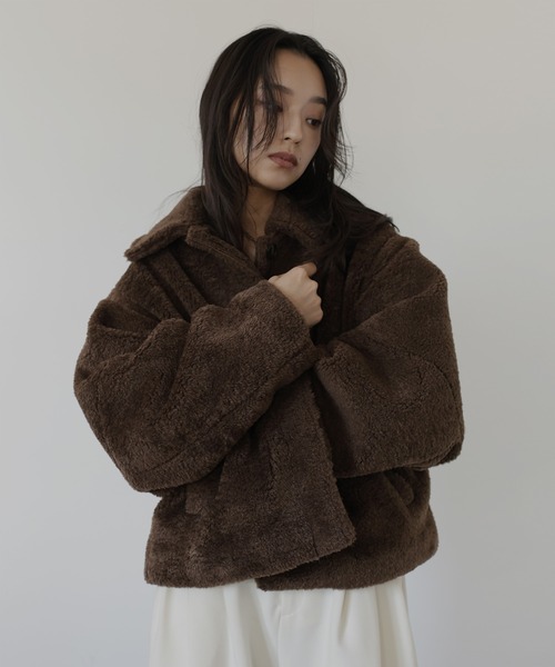 hellam（ヘラム） ジャケット テーラードジャケット ボアコクーン