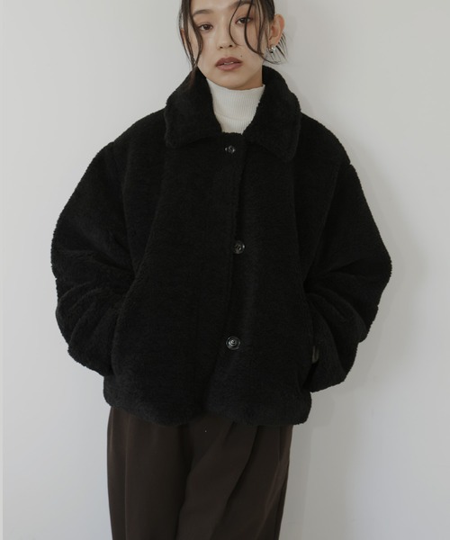 hellam（ヘラム） ジャケット テーラードジャケット ボアコクーン