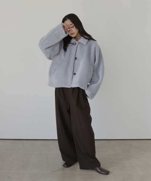 hellam（ヘラム） ジャケット テーラードジャケット ボアコクーン