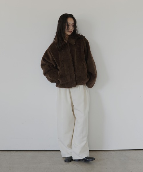 hellam（ヘラム） ジャケット テーラードジャケット ボアコクーン