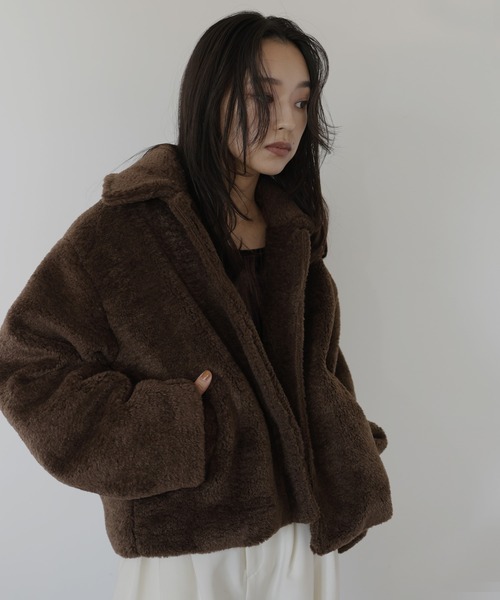 hellam（ヘラム） ジャケット テーラードジャケット ボアコクーン