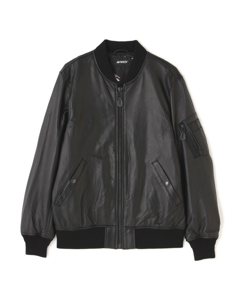 AVIREX（アヴィレックス） レザーブルゾン 2XL ブラック レディース