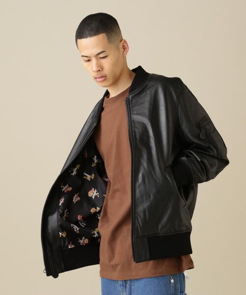 専用AVIREX　レザージャケット　２XL AVIREX（アヴィレックス） レザーブルゾン 2XL ブラック レディース