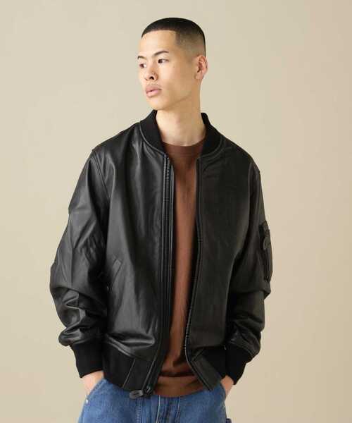 AVIREX（アヴィレックス） レザーブルゾン 2XL ブラック レディース