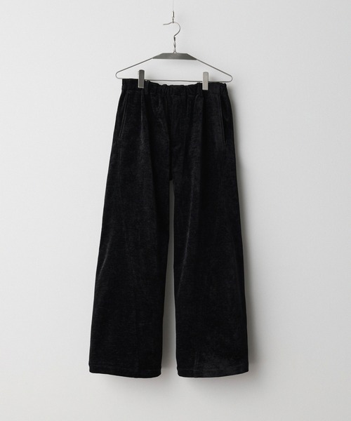WYM LIDNM パンツ WASHED VELVET CURVE CUT WIDE PANTS メンズ