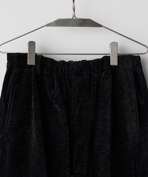 WYM LIDNM パンツ WASHED VELVET CURVE CUT WIDE PANTS メンズ