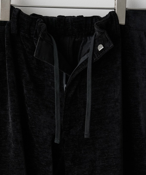 WYM LIDNM パンツ WASHED VELVET CURVE CUT WIDE PANTS メンズ