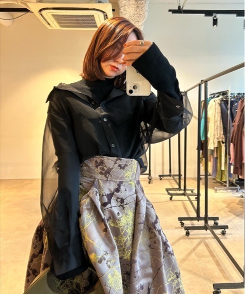 「FRAY I.D」 長袖シャツ ONE SIZE ブラック レディース_画像5