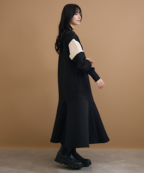 「KATHARINE ROSS」 「Bou Jeloud」長袖ワンピース MEDIUM ブラック レディース_画像7