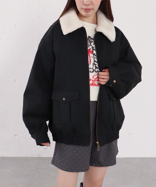 ジャケット・アウター Archive archives（アルシーヴ） ブルゾン アウター ファー衿付中綿フェイク