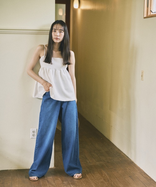 「Spick & Span」 デニムパンツ 34 ブラック レディース_画像5