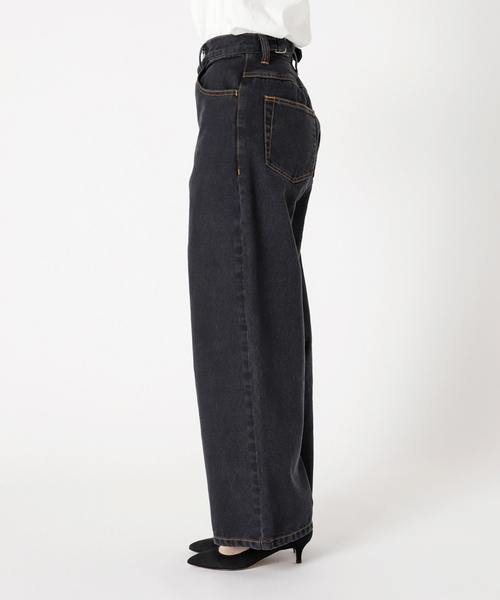 「Spick & Span」 デニムパンツ 34 ブラック レディース_画像6