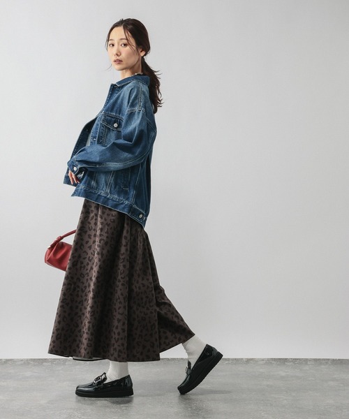 GLOBAL WORK（グローバルワーク） スカート ピーチサテンフレア