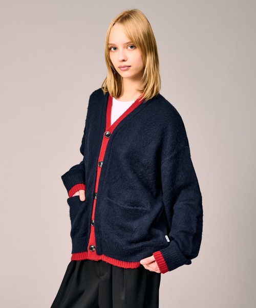 WETTEMPT カーディガン V NECK BRUSHED LAYERED CARDIGAN / Vネック
