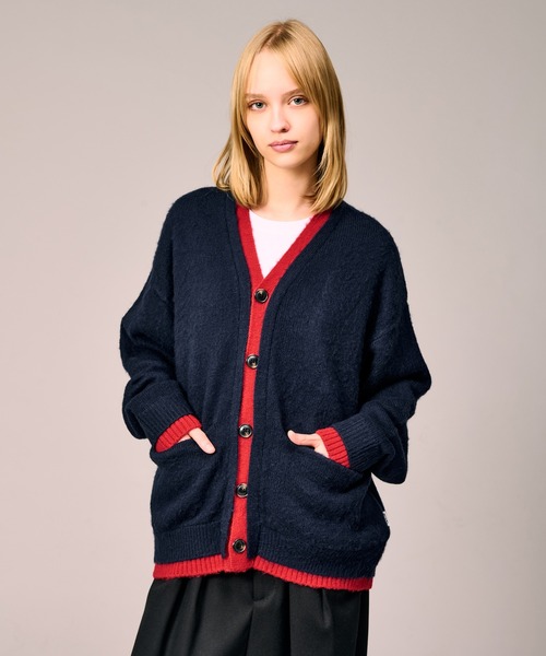 WETTEMPT カーディガン V NECK BRUSHED LAYERED CARDIGAN / Vネック