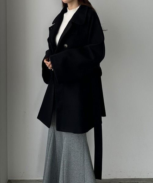 「Louere」 ステンカラーコート X-LARGE アイボリー レディース_画像7