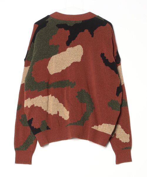 セーター ニット gimcontext 100％Silk Camouflage Over Size Cardigan 23105070の画像