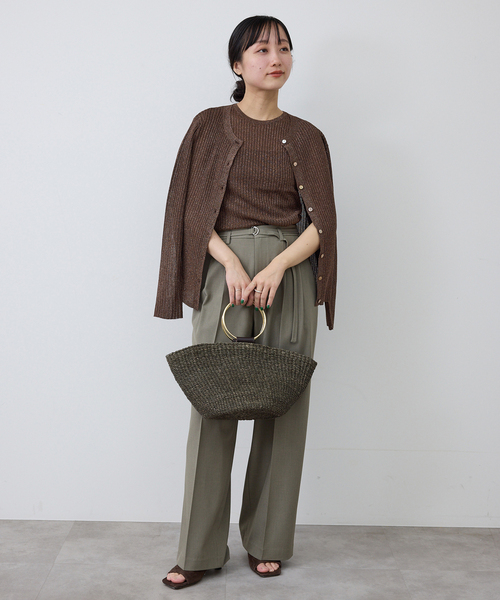 SLOBE IENA（スローブイエナ） ニット セーター ラメリブノースリーブ