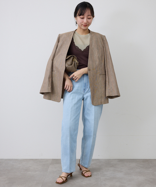 SLOBE IENA（スローブイエナ） ニット セーター ラメリブノースリーブ