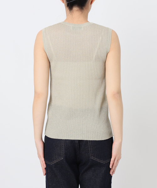 【新品未使用】SLOBE IENA/ノースリーブプルオーバー SLOBE IENA（スローブイエナ） ニット セーター ラメリブノースリーブ
