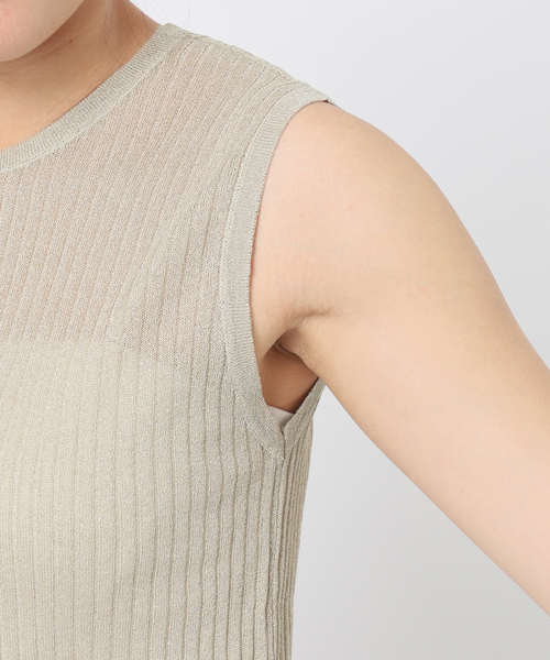 【新品未使用】SLOBE IENA/ノースリーブプルオーバー SLOBE IENA（スローブイエナ） ニット セーター ラメリブノースリーブ