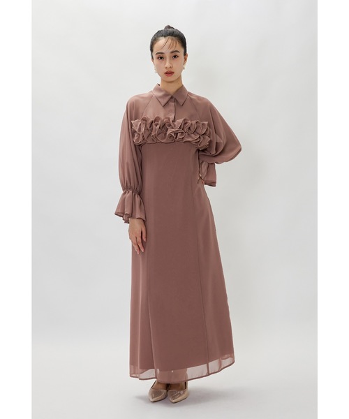 「niana」 キャミソールワンピース M チャコール レディースの画像