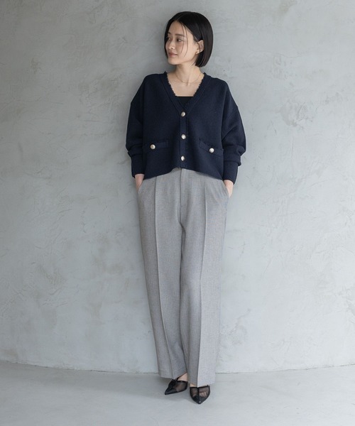 パンツ 「多機能・セットアップ対応可能」リネンライクパンツ レディースの画像