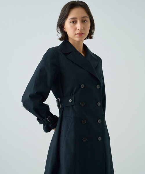 「ANAYI」 トレンチコート 38 ネイビー レディースの画像