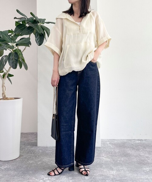 「fredy emue」 半袖ブラウス 38 アイボリー レディース_画像3
