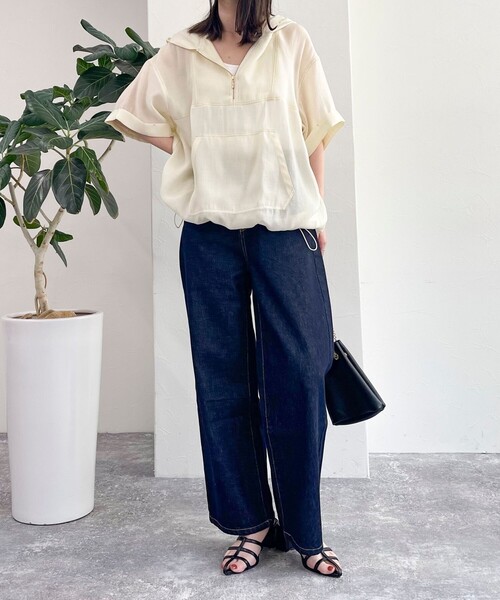 「fredy emue」 半袖ブラウス 38 アイボリー レディース_画像7