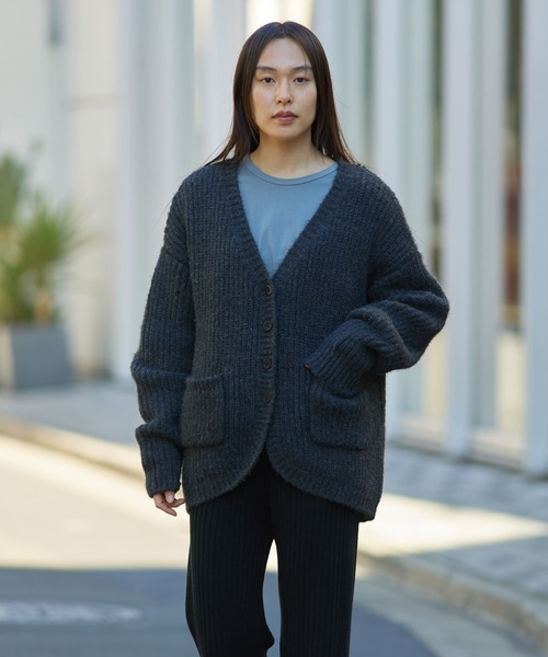 「EKAL」 ニットカーディガン ONE スミクロ レディース_画像2