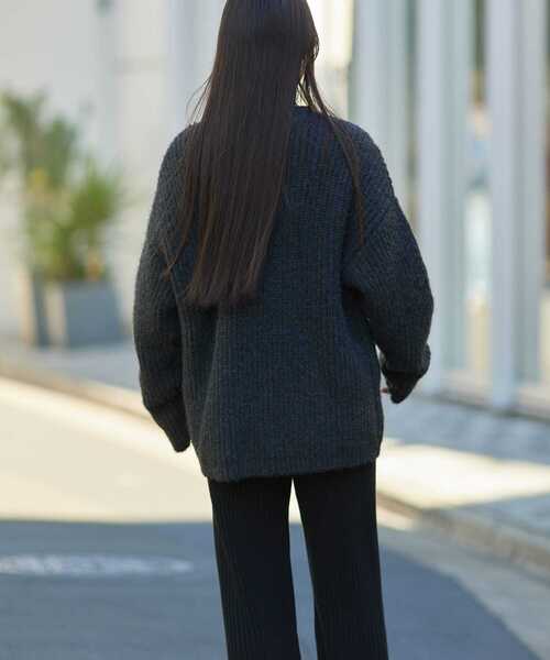 「EKAL」 ニットカーディガン ONE スミクロ レディース_画像5
