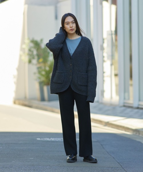 「EKAL」 ニットカーディガン ONE スミクロ レディース_画像6