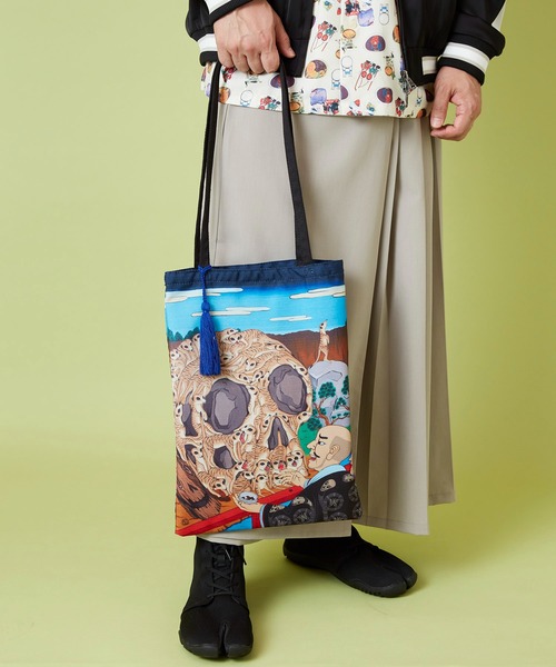 カヤ トートバッグ 「鈴木ひょっとこ×倭物やカヤ」トートバッグ
