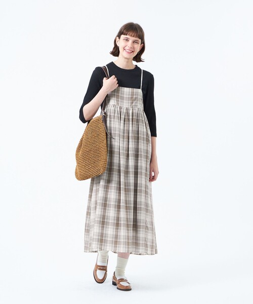 「MACKINTOSH PHILOSOPHY」 キャミソールワンピース 38 ベージュ レディース_2