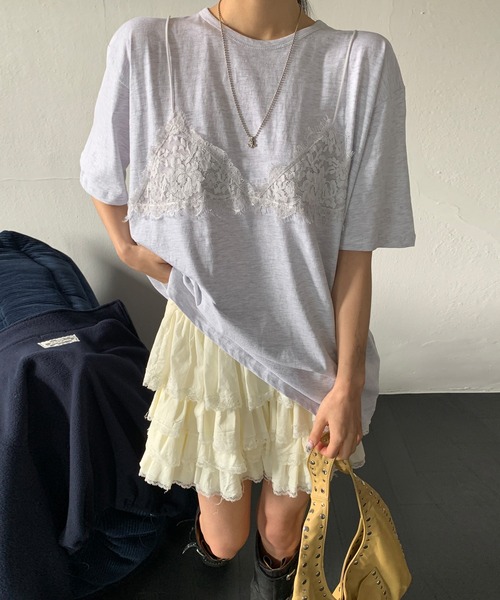 ガサGASA＊マヌテリアmanuteria✨アンティークレースリメイクTシャツ UNE MANSION（ユヌマンション） tシャツ 「2026SS新作アイテム」 「UNE