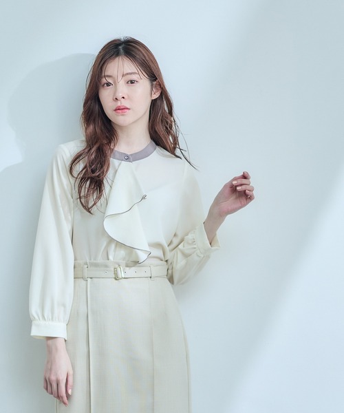 12Twelve Agenda　フリルデザインブラウス SALE】フリルデザインブラウス - 12Twelve Agenda(トゥエルブ