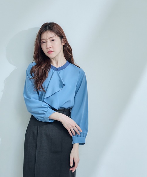 12Twelve Agenda　フリルデザインブラウス SALE】フリルデザインブラウス - 12Twelve Agenda(トゥエルブ