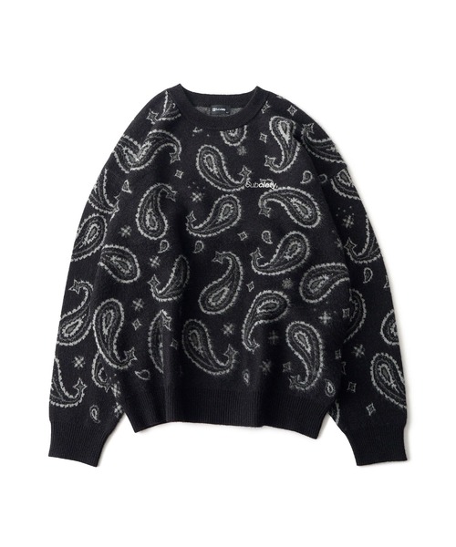 「Subciety」 長袖ニット X-LARGE ブラック メンズ_画像6