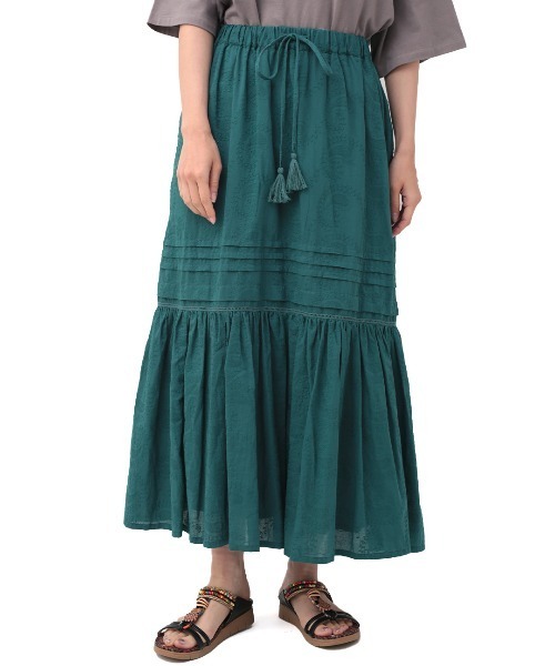 「チチカカ」 スカート FREE チャコールグレー レディース_画像3