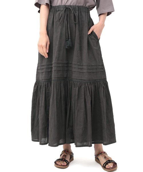 「チチカカ」 スカート FREE チャコールグレー レディース_画像4
