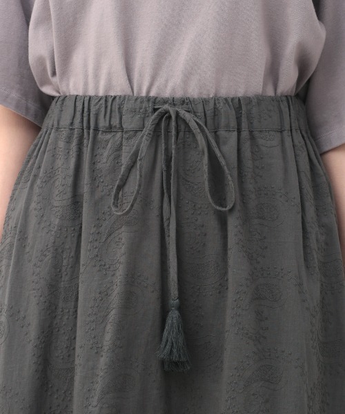 「チチカカ」 スカート FREE チャコールグレー レディース_画像7