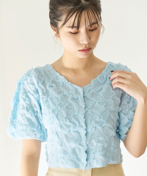 「CELFORD」 ニットカーディガン ONE SIZE グレー レディース_画像3